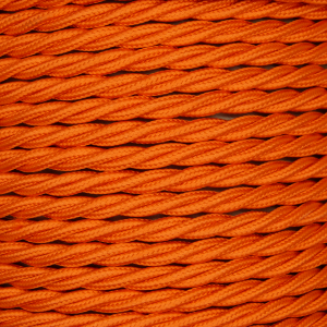 3 Core 0.75mm Twisted Braided Flex (ORANGE)