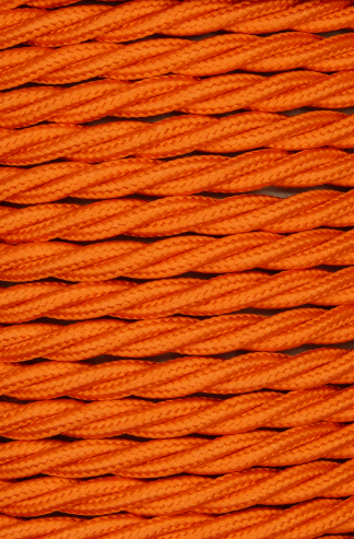 3 Core 0.75mm Twisted Braided Flex (ORANGE)