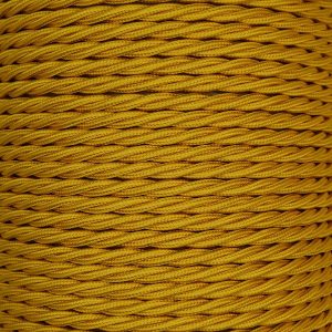 3 Core 0.75mm Twisted Braided Flex (LIGHT GOLD)