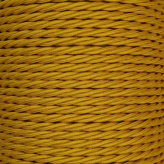 3 Core 0.75mm Twisted Braided Flex (LIGHT GOLD)