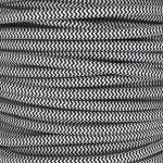 3 Core 0.75mm Round Braided Flex (BLACK/WHITE ZIGZAG)