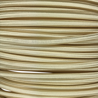 3 Core 0.75mm Round Braided Flex (CREAM)