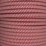 3 Core 0.75mm Round Braided Flex (RED/WHITE SPIRAL)