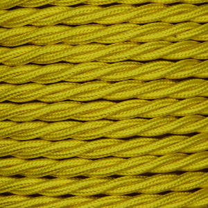 3 Core 0.75mm Twisted Braided Flex (YELLOW)