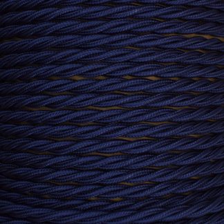 3 Core 0.75mm Twisted Braided Flex (NAVY)