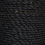 2 Core 0.75mm Twisted Black Braided Flex