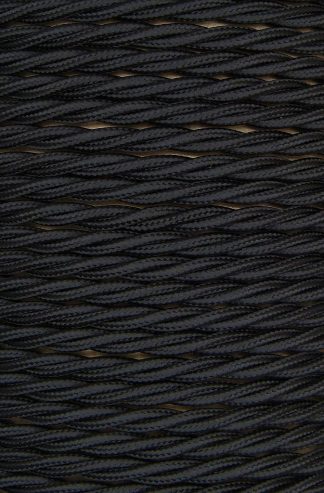 2 Core 0.75mm Twisted Black Braided Flex
