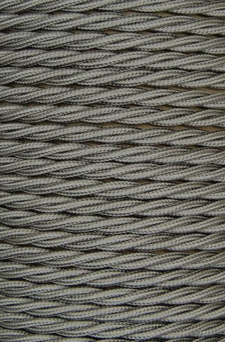 3 Core 0.75mm Twisted Braided Flex (ELEPHANT GREY)