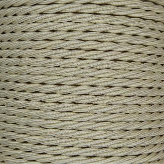 3 Core 0.75mm Twisted Braided Flex (CREAM)