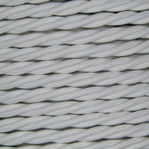 3 Core 0.75mm Twisted Braided Flex (WHITE)