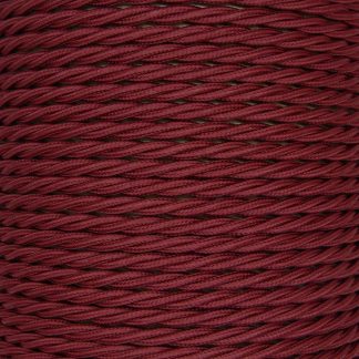 3 Core 0.75mm Twisted Braided Flex (BURGUNDY)