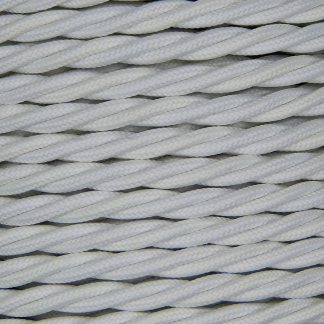 3 Core 0.75mm Twisted Braided Flex (WHITE)