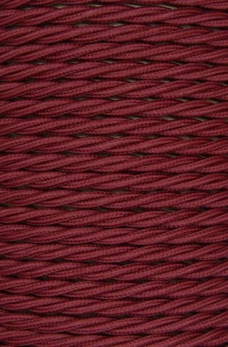 3 Core 0.75mm Twisted Braided Flex (BURGUNDY)