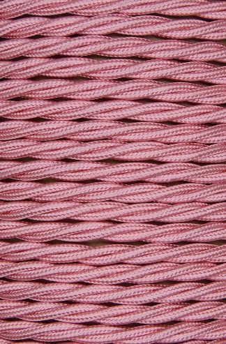 3 Core 0.75mm Twisted Braided Flex (BABY PINK)
