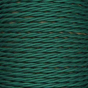 3 Core 0.75mm Twisted Braided Flex (FOREST GREEN)