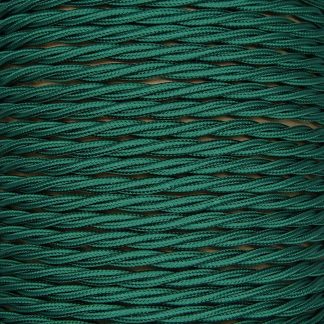 3 Core 0.75mm Twisted Braided Flex (FOREST GREEN)